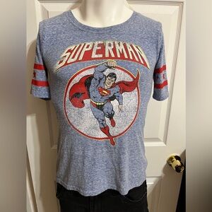 (14) Superman Graphic T-Shirt in Blue and Red